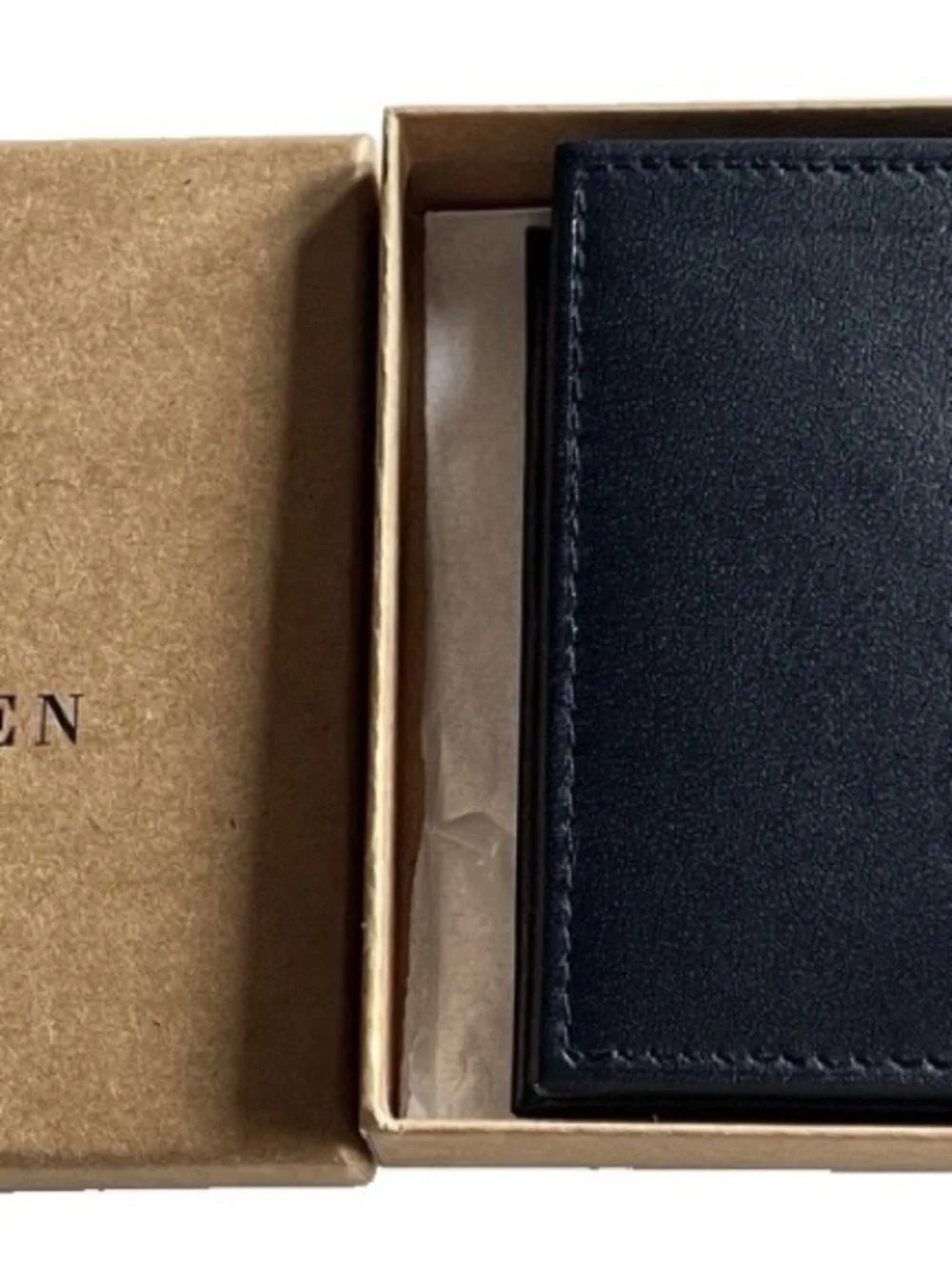 Polo by Ralph Lauren Navy Leather Wallet with Embroidered Bear